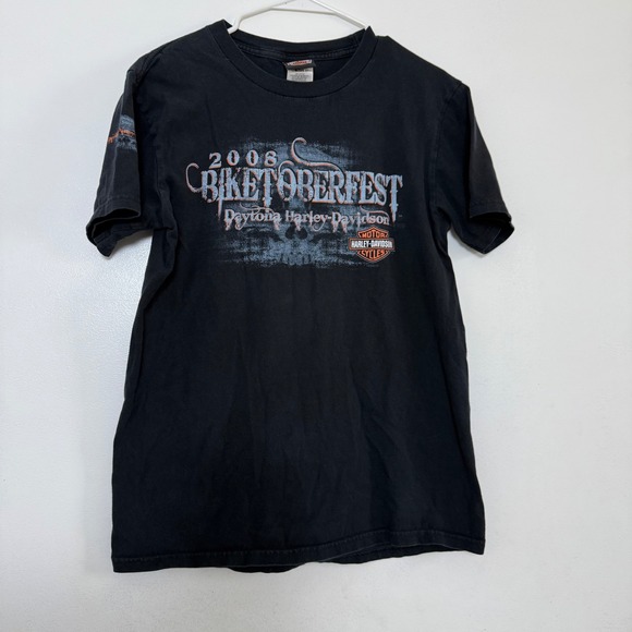 Harley-Davidson BIKETOBERFEST 2008 Daytona Graphic Tee Motorcycle T-Shirt Mens M - Picture 1 of 6